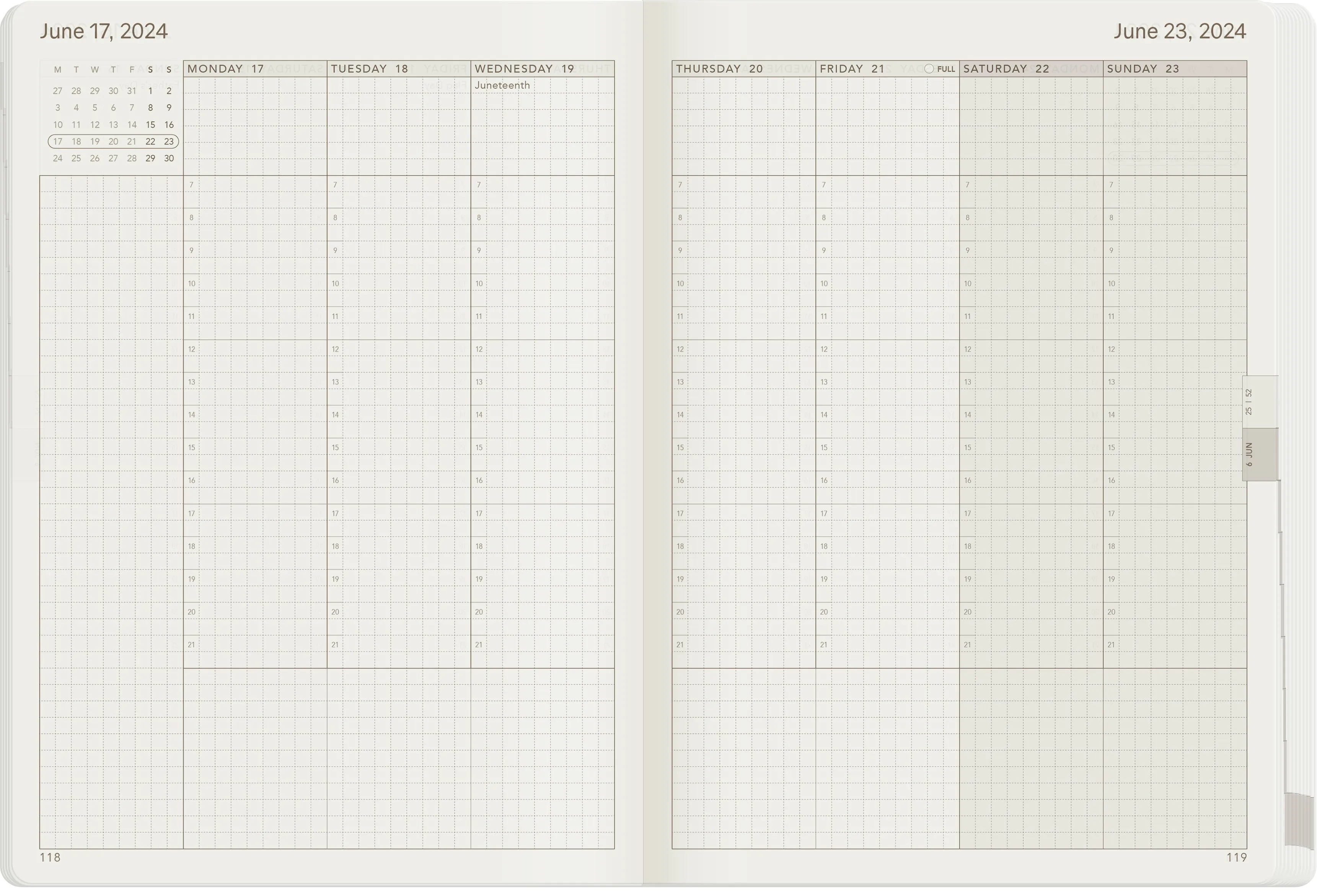 2024 A5 Weekly Planner - 52gsm Tomoe River Paper (All in One Unstacked)