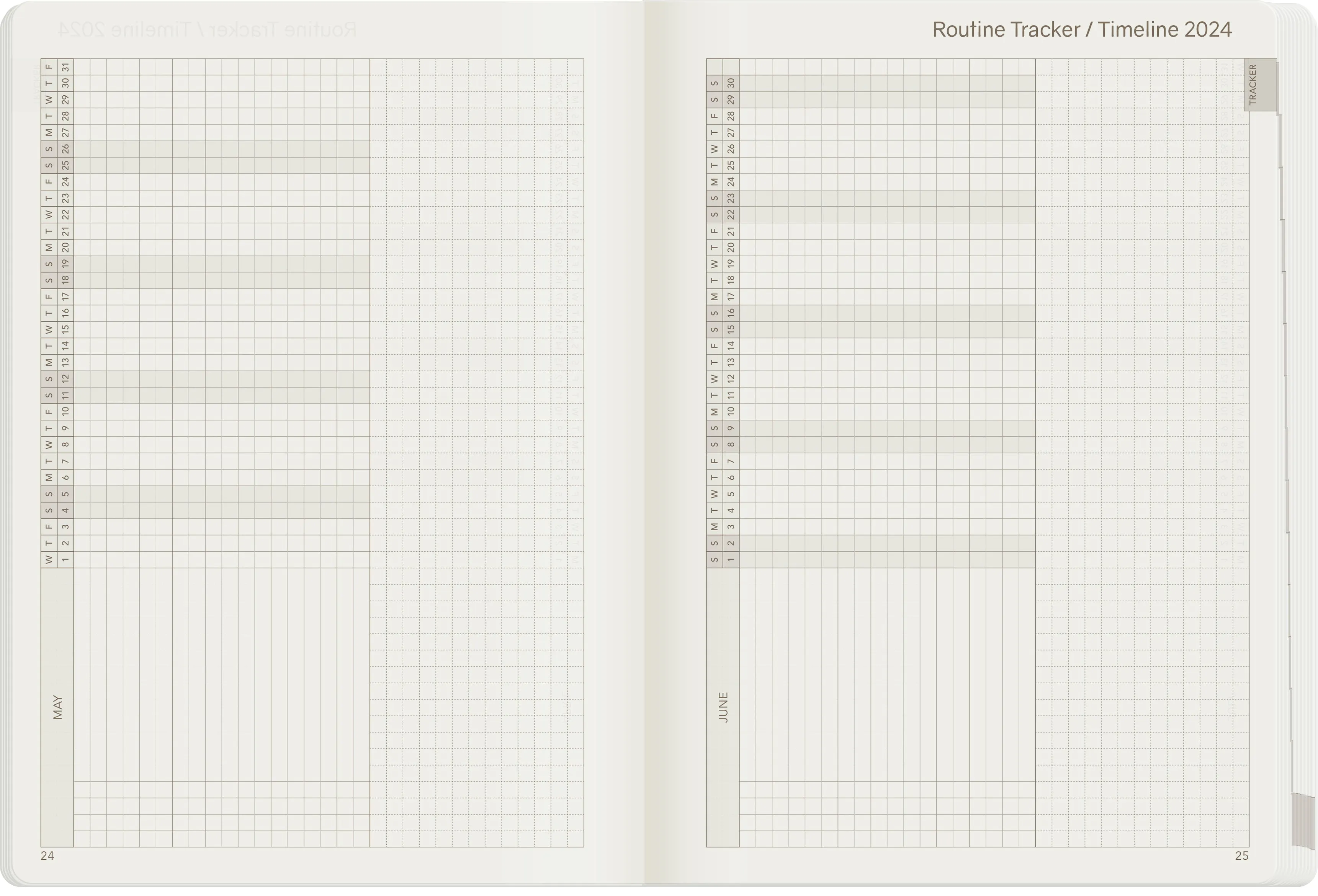 2024 A5 Weekly Planner - 52gsm Tomoe River Paper (All in One Unstacked)