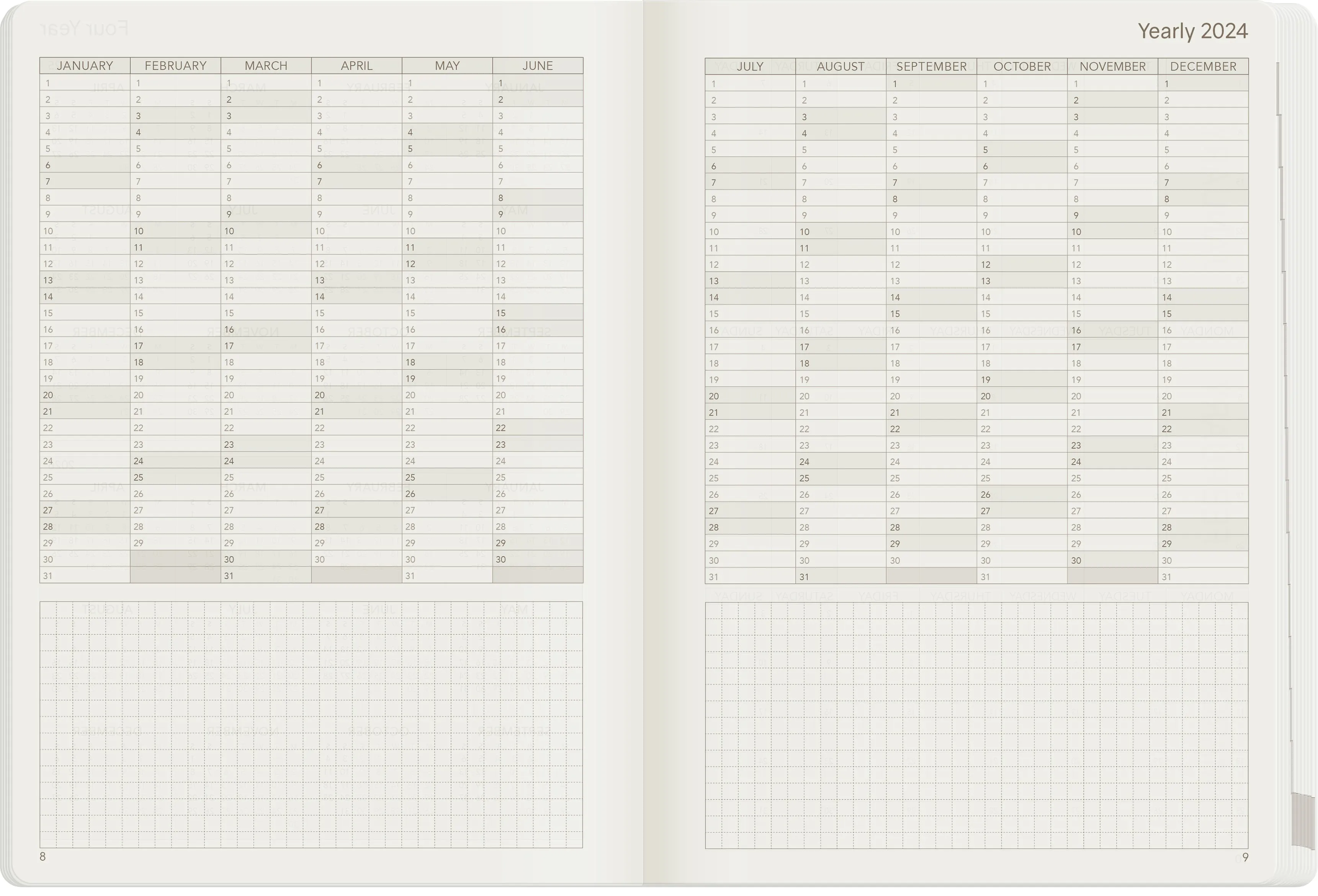 2024 A5 Weekly Planner - 52gsm Tomoe River Paper (All in One Unstacked)