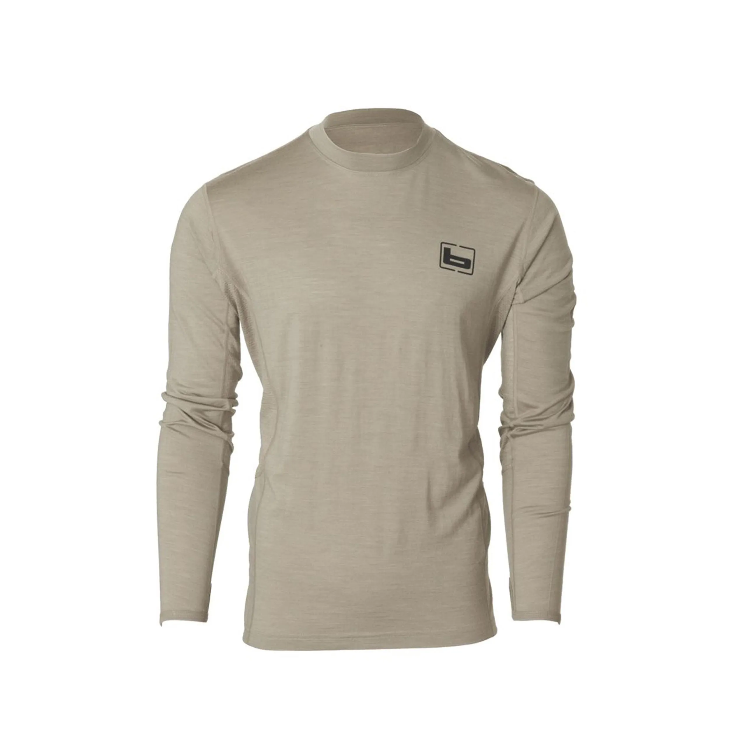 Banded Base Wool Crew Top Long Sleeve 230 Gram