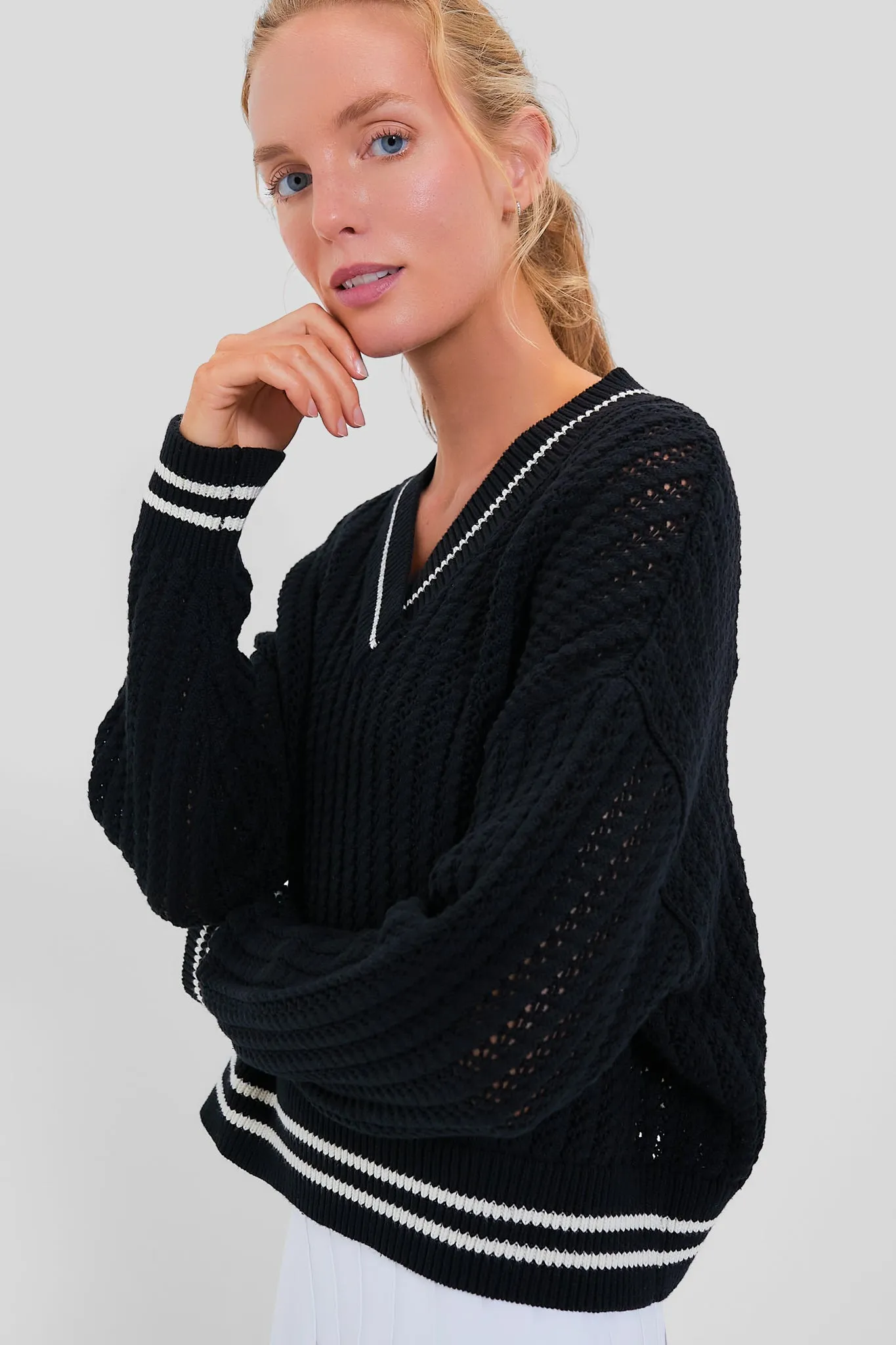 Black Cropped Irene Sweater