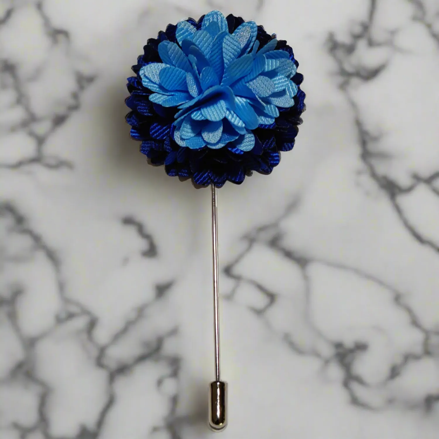 Blue/Light Blue Blossom Lapel Pin