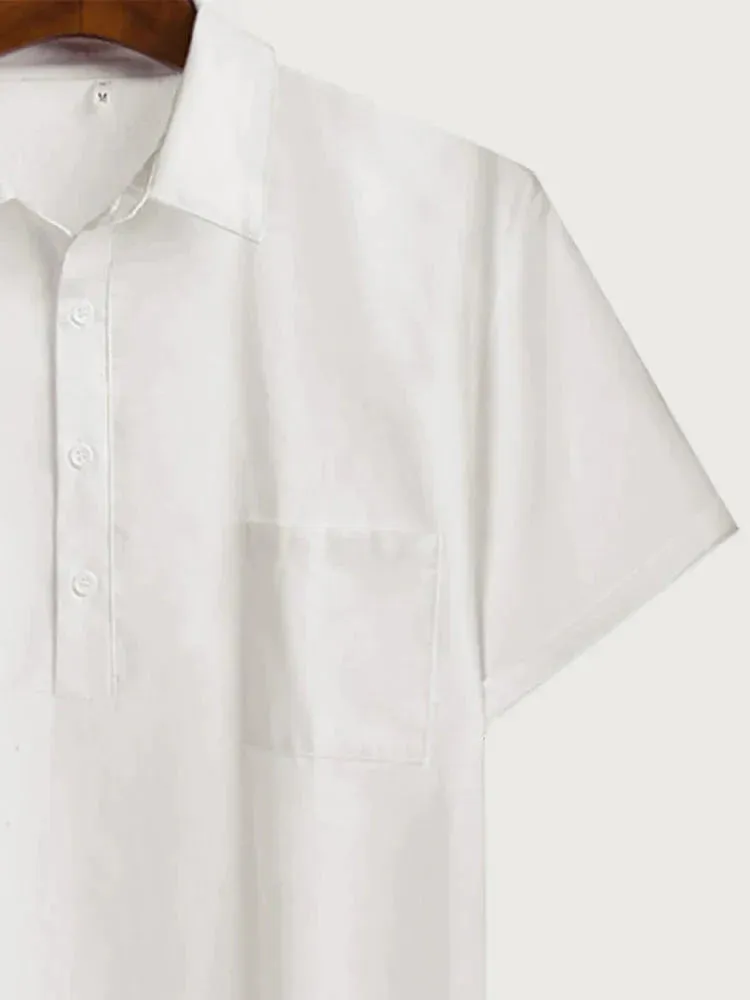 Casual Linen Button Short Shirt