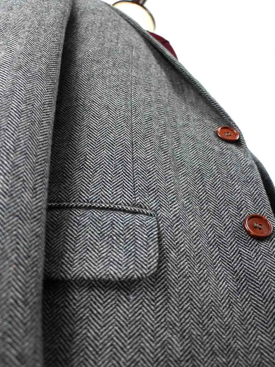 CLASSIC GREY HERRINGBONE TWEED 2 PIECE SUIT