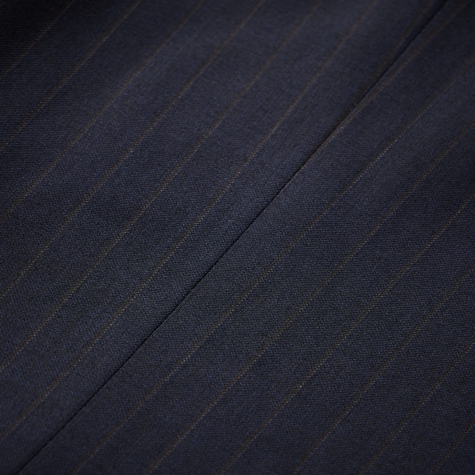 CORNELIANI Striped Twill Suit NAVY/BROWN REG