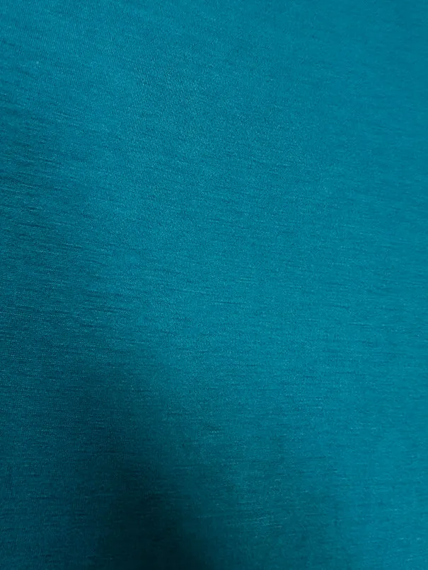 Dark Turquoise Solid Rayon Spandex Jersey Knit Fabric