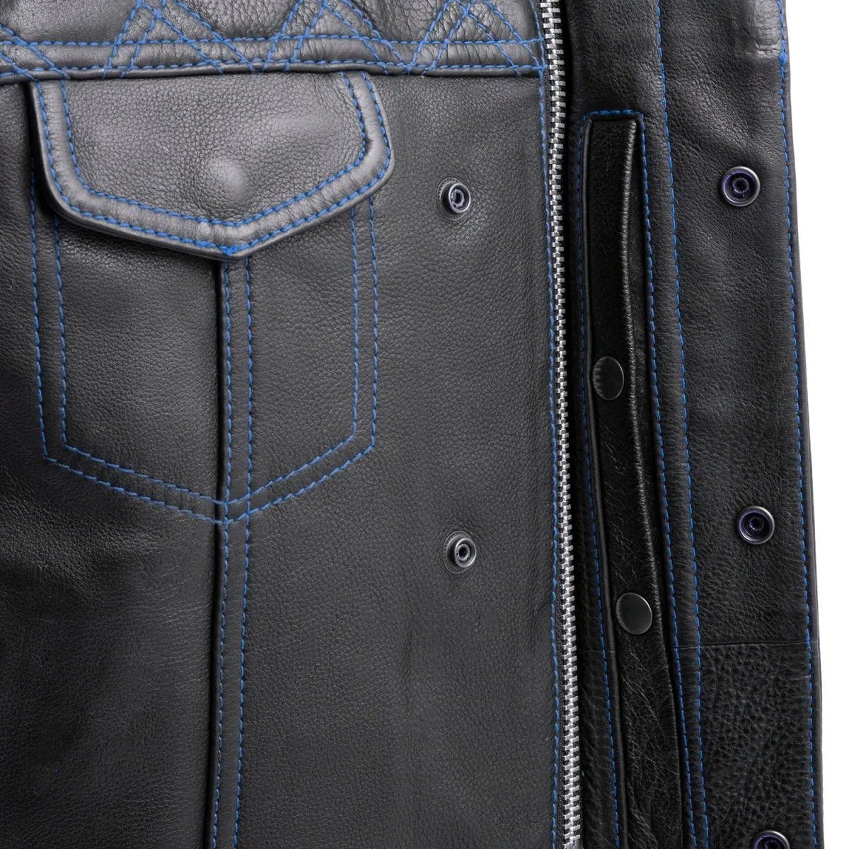 Downside Men's Motorcycle Leather Vest