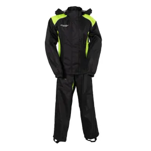 First Mfg Women's Motorcycle Rain Suit - Neon Green