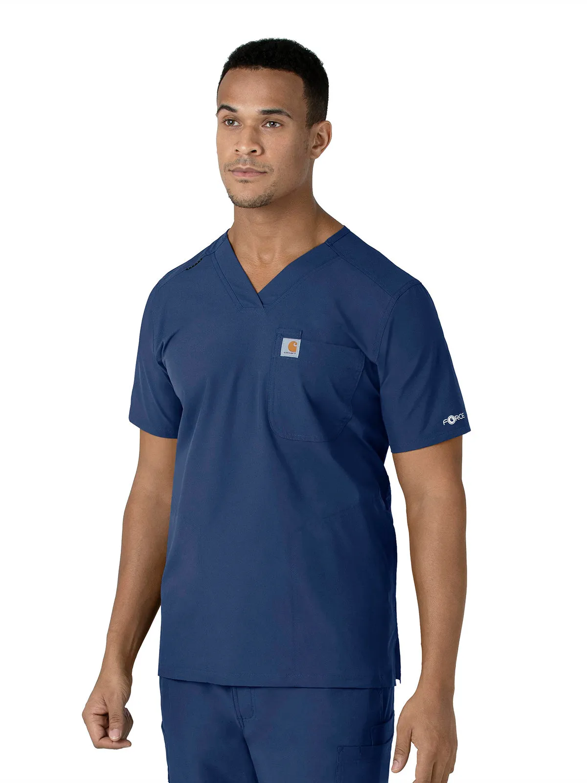 Force Essentials - Men's V-Neck Shirttail Scrub Top