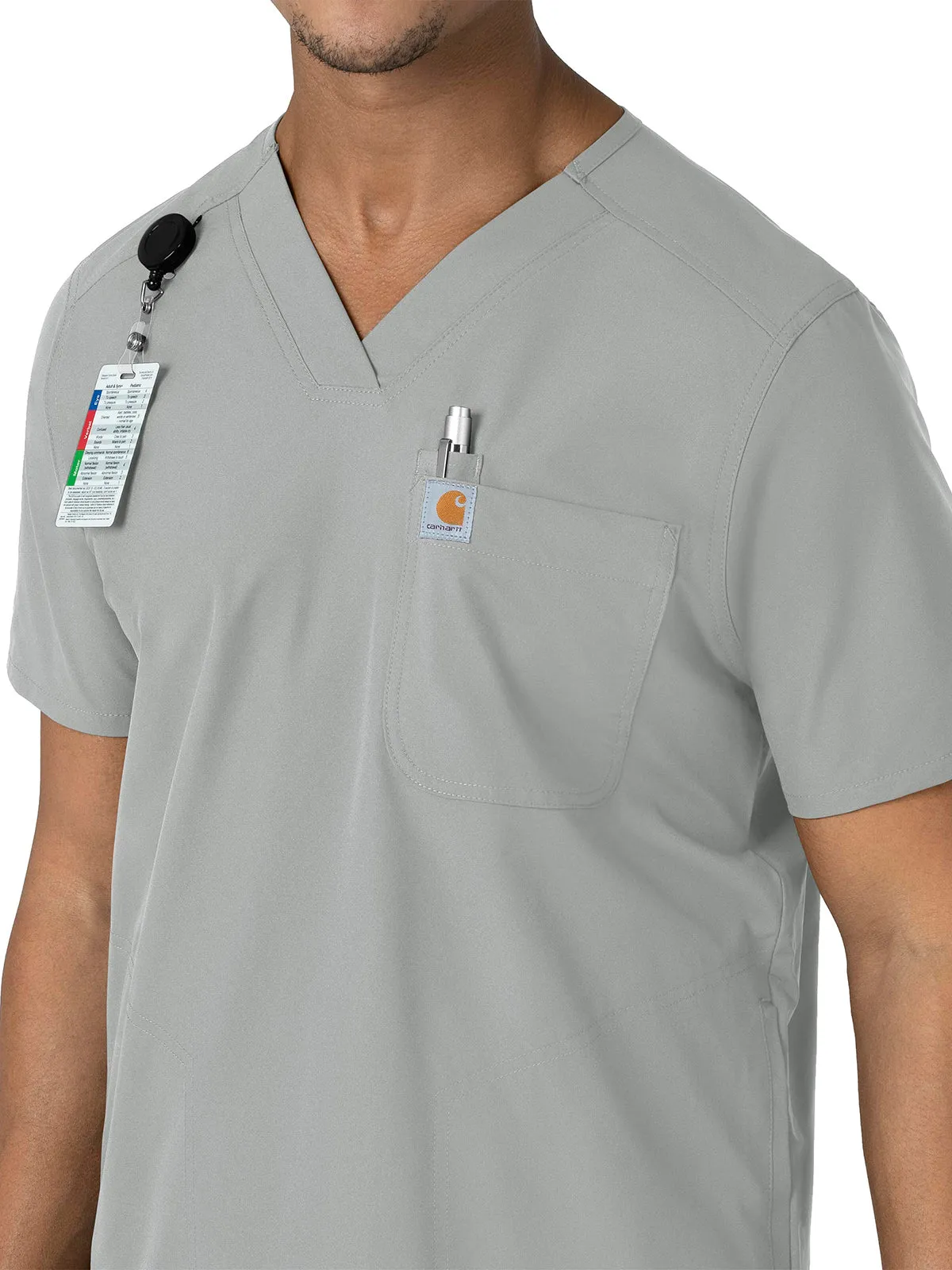 Force Essentials - Men's V-Neck Shirttail Scrub Top