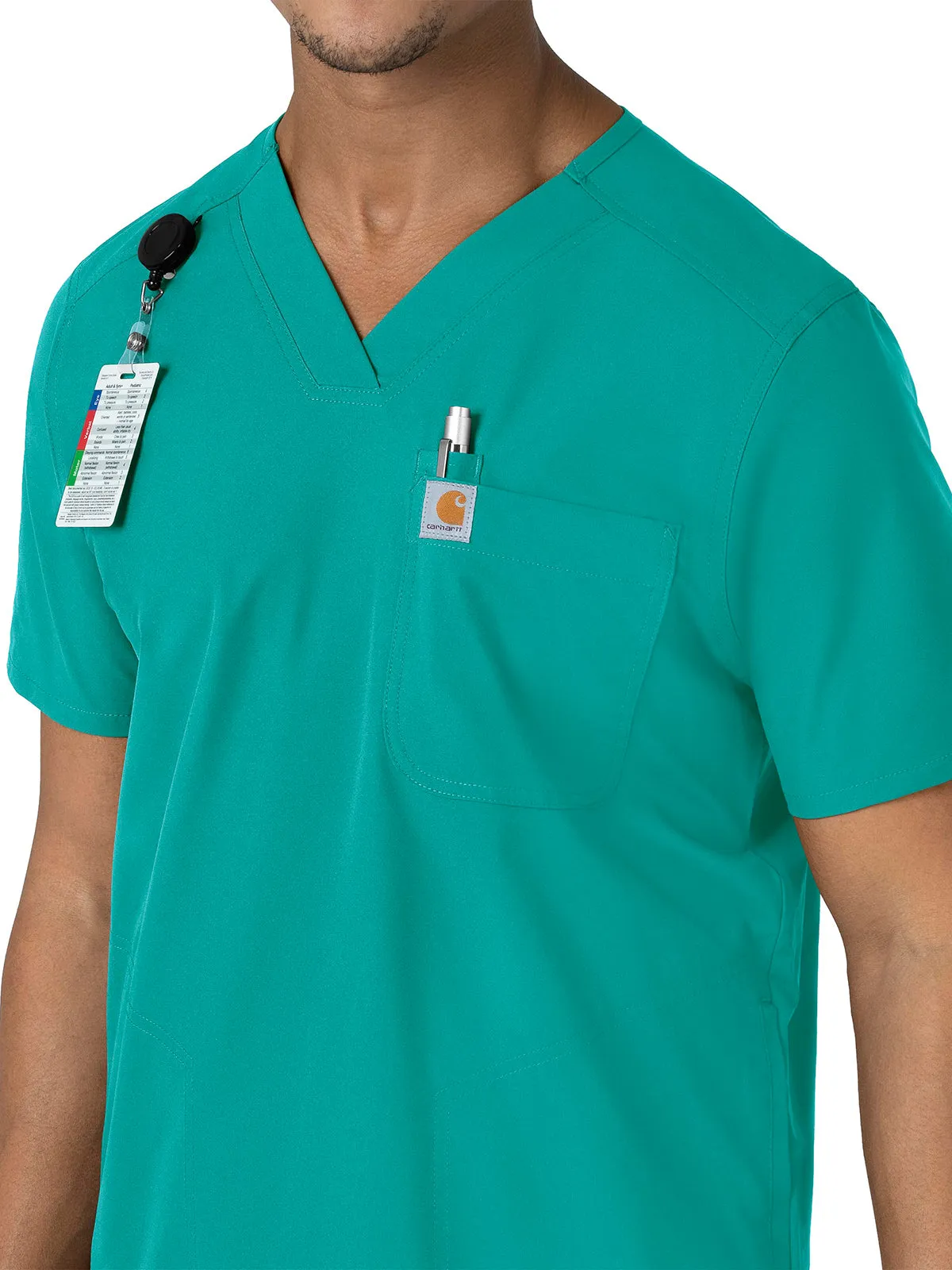 Force Essentials - Men's V-Neck Shirttail Scrub Top