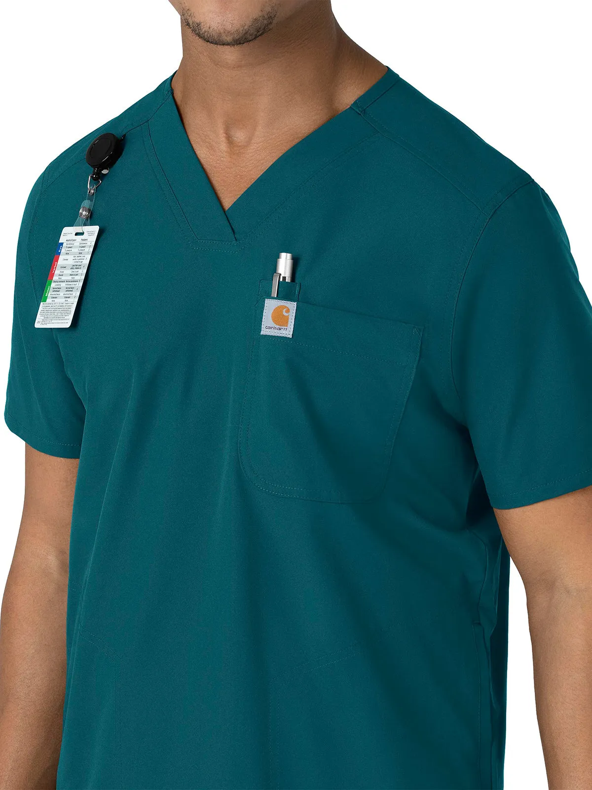 Force Essentials - Men's V-Neck Shirttail Scrub Top