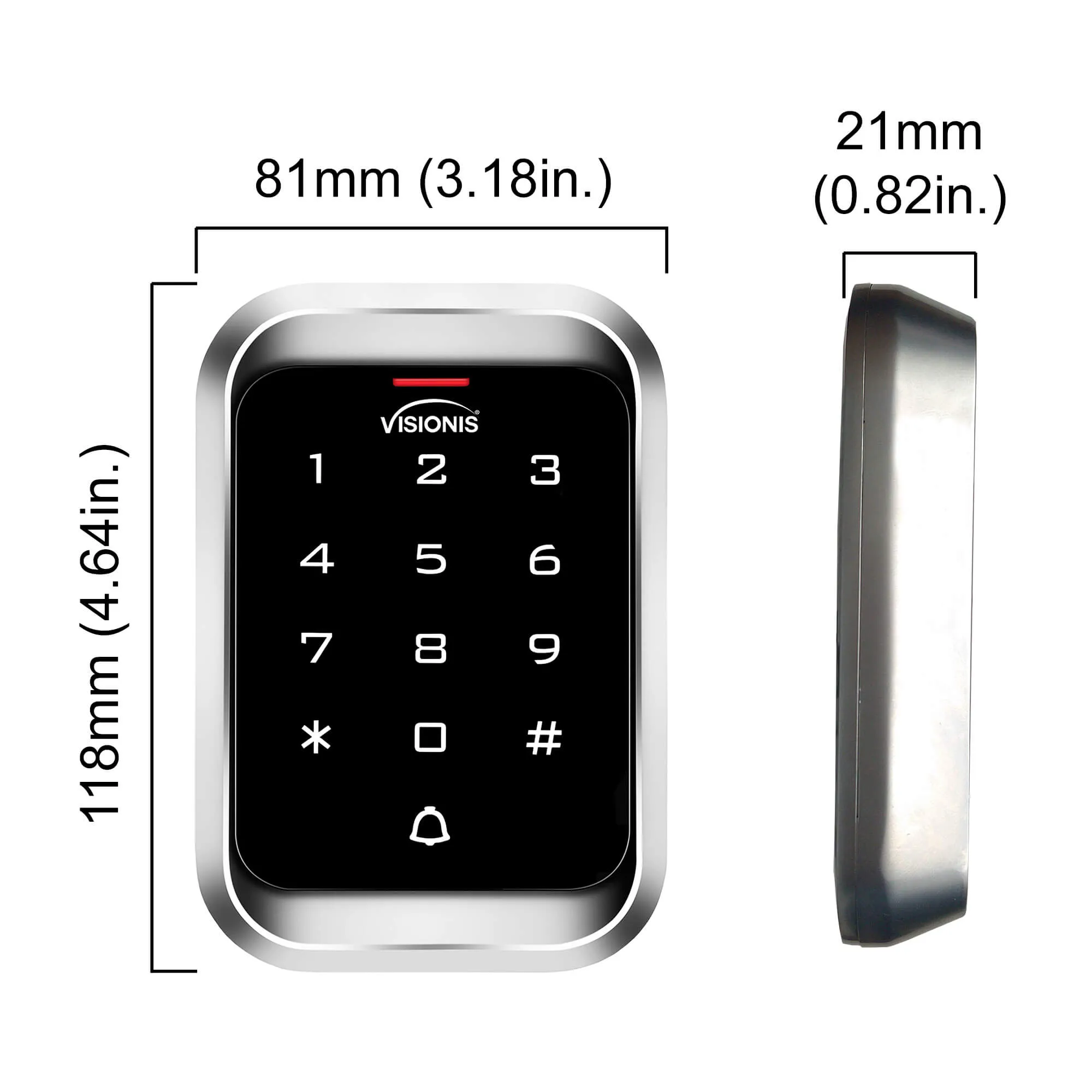 FPC-5490 One Door Access Control 770lb Electric Strike Fail Safe   Fail Secure Adjustable   Outdoor Keypad / Reader Standalone   Mini Controller   Wiegand 26, No Software, Wireless Receiver   PIR Kit