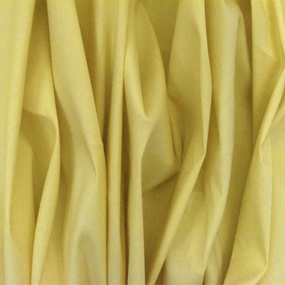 Glow Yellow Solid Stretch Cotton Blend Broadcloth Woven Fabric