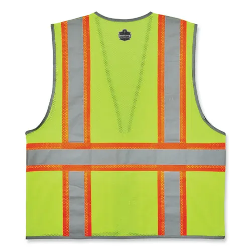 Glowear 8246z-s Single Size Class 2 Two-tone Mesh Vest, Polyester, 2x-large, Lime, Ships In 1-3 Business Days