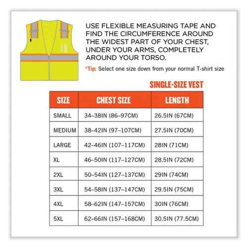 Glowear 8246z-s Single Size Class 2 Two-tone Mesh Vest, Polyester, 2x-large, Lime, Ships In 1-3 Business Days