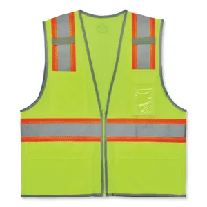 Glowear 8246z-s Single Size Class 2 Two-tone Mesh Vest, Polyester, 2x-large, Lime, Ships In 1-3 Business Days