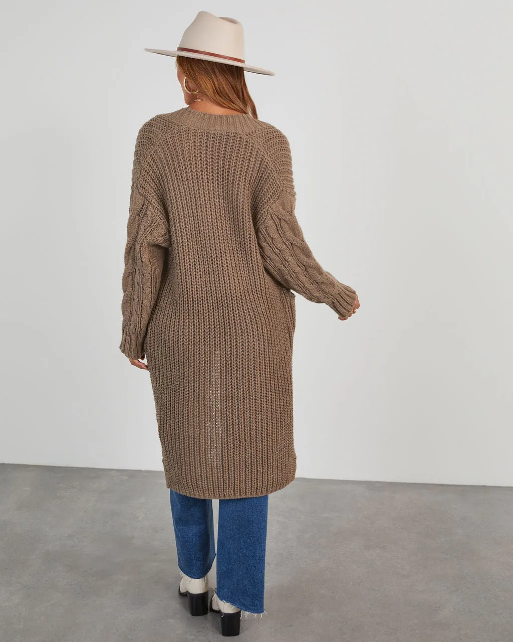 Ludlow Cable Knit Duster Cardigan