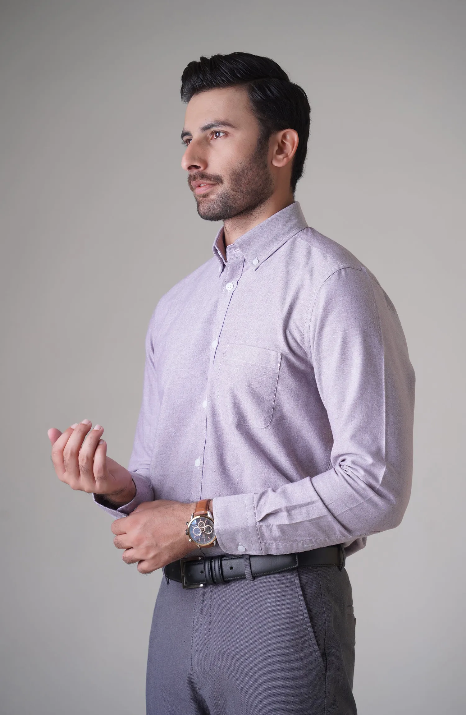 Maroon Full Sleeves Cotton Shirt