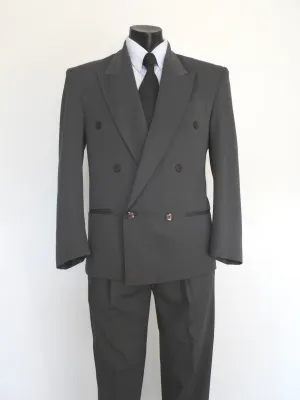 Mid-Grey Lightweight Double Breasted Suit by Isidor's - S