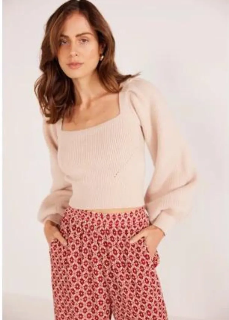 MINKPINK Callie Knit Sweater- Sand ***FINAL SALE***