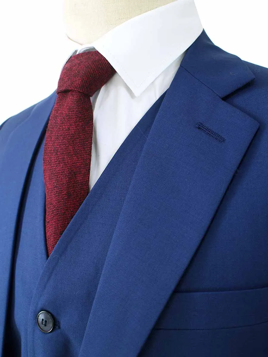 NAVY WORSTED 3 PIECE SUIT