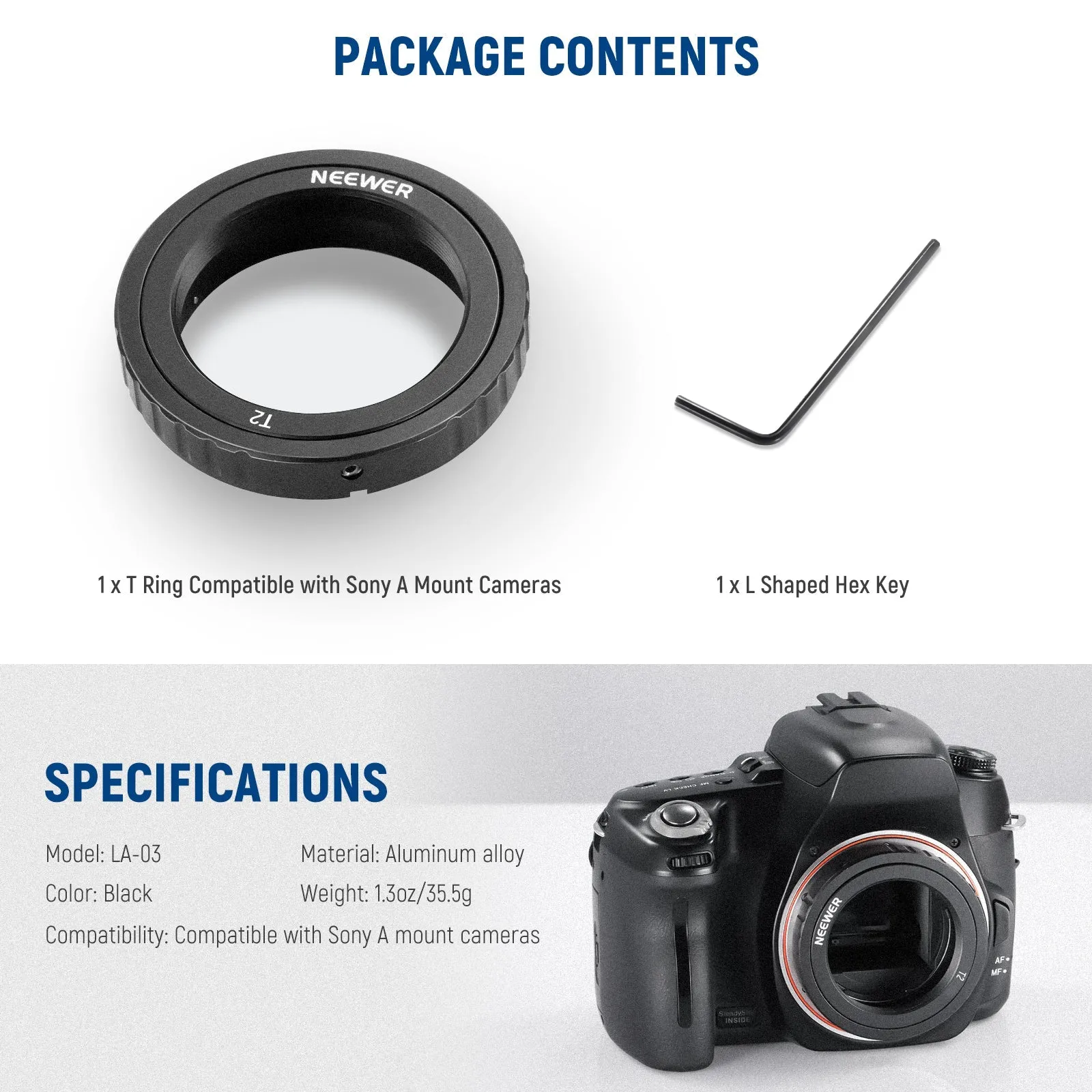 NEEWER LA-03 T Ring For Sony A Mount Cameras & Telescopes