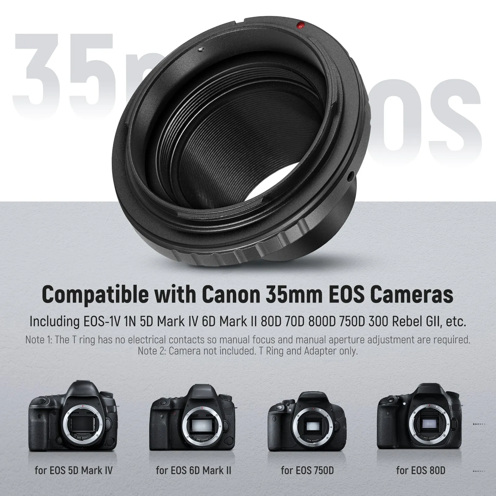 NEEWER LA-05 T Ring For 35mm Canon EOS Camera