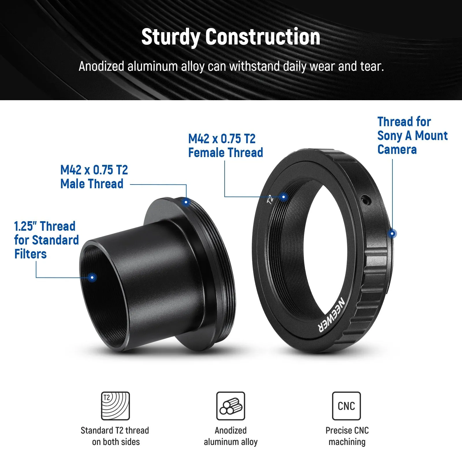 NEEWER LA-06 T Ring For Sony A Mount Cameras