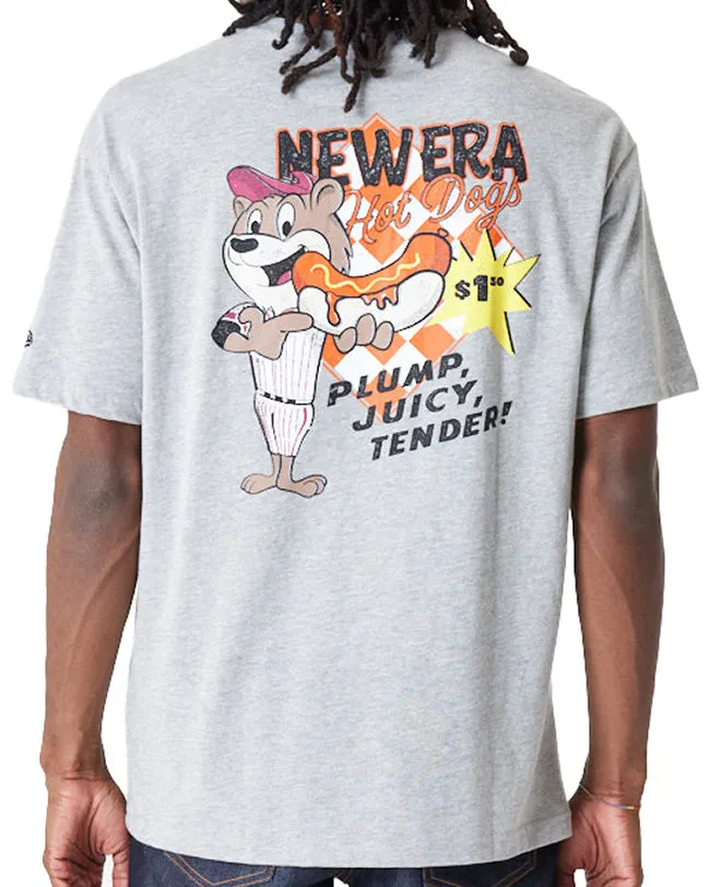 New Era Mens Character Oversized T Shirt Heather Grey