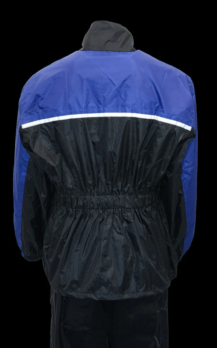 NexGen Ladies XS5031 Blue and Black Water Proof Rain Suit with Cinch Sides