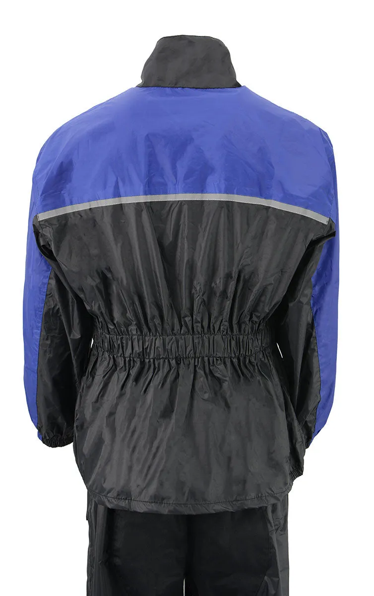 NexGen Ladies XS5031 Blue and Black Water Proof Rain Suit with Cinch Sides