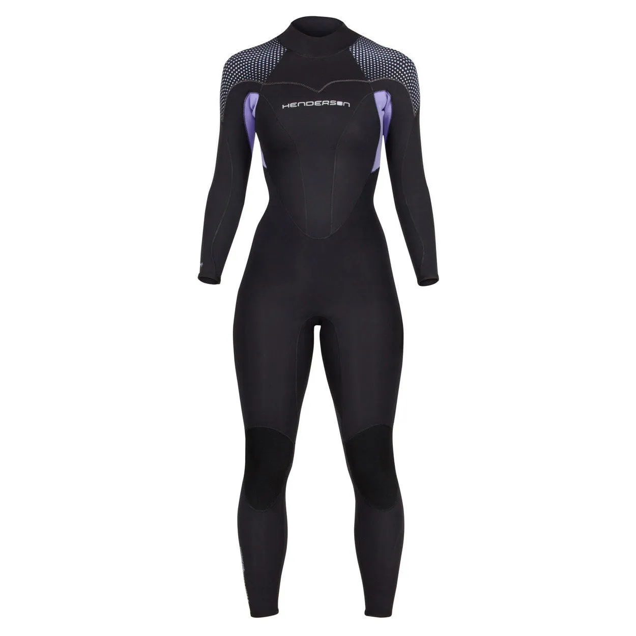 Open Box Henderson 5mm Women's Thermoprene Pro Back Zip Wetsuit, Black / Lavender, Size: 12