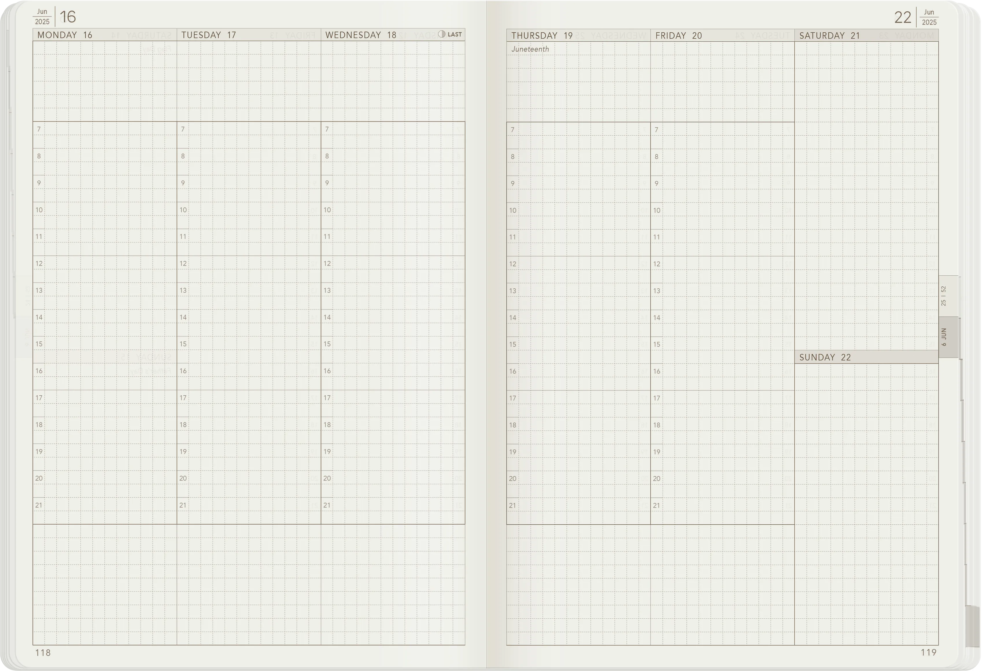 PRE-ORDER | 2025 A5 Weekly Planner | 52gsm Tomoe River Paper | Core | Stacked Weekends