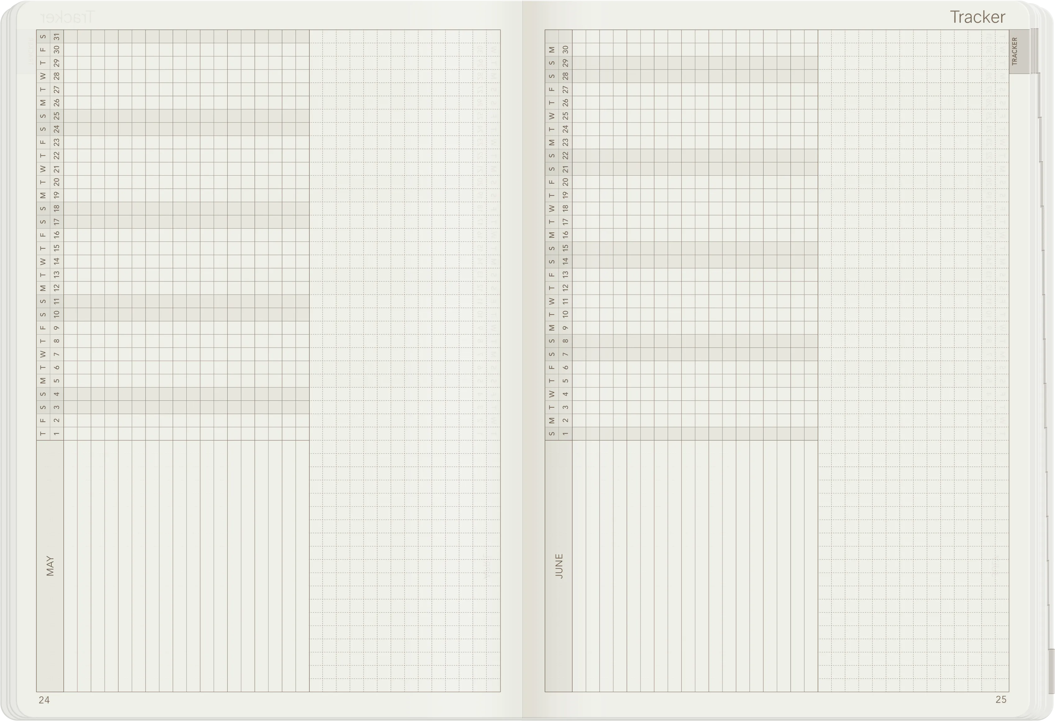 PRE-ORDER | 2025 A5 Weekly Planner | 52gsm Tomoe River Paper | Core | Stacked Weekends