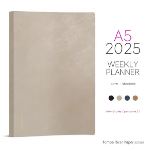 PRE-ORDER | 2025 A5 Weekly Planner | 52gsm Tomoe River Paper | Core | Stacked Weekends