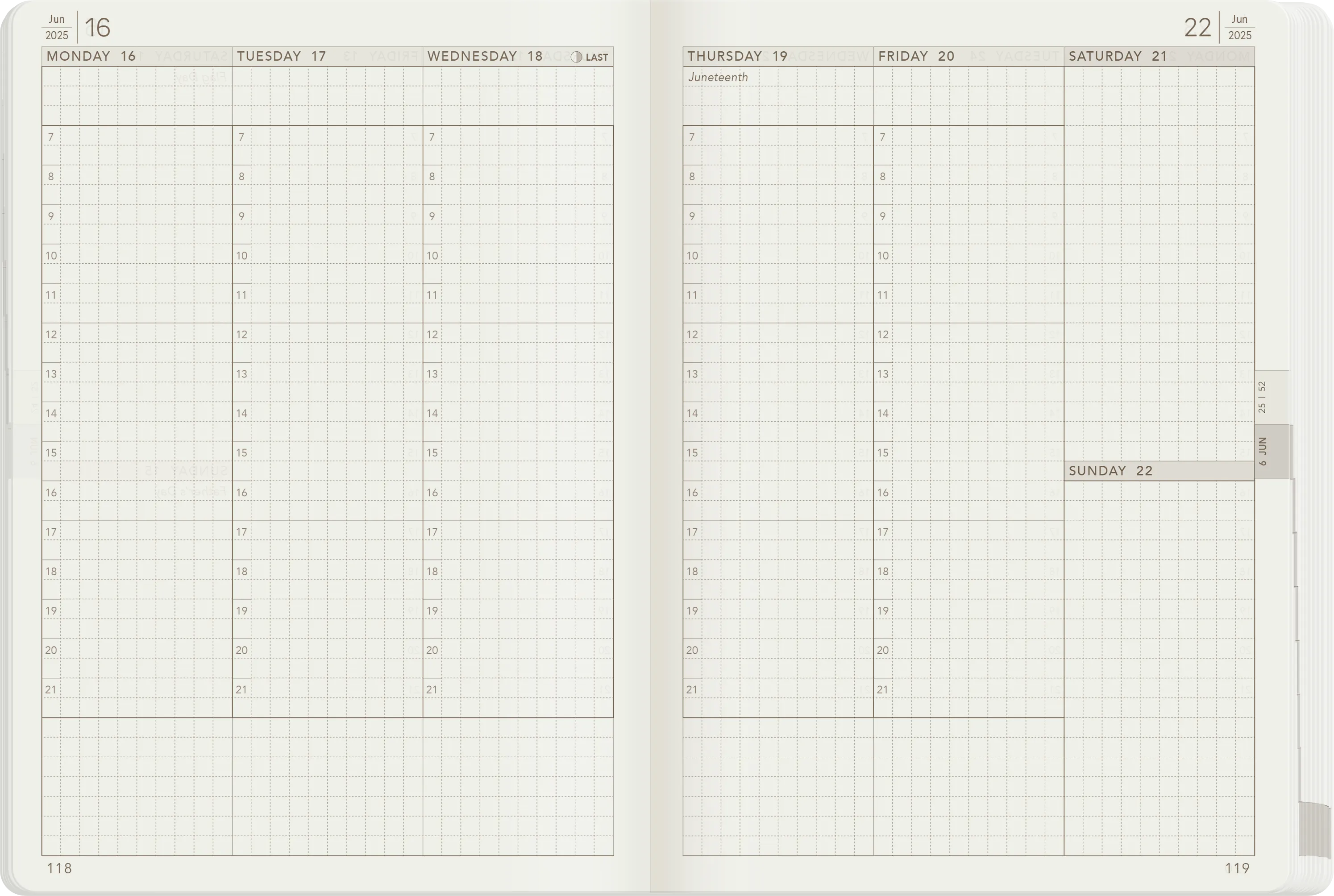 PRE-ORDER | 2025 B6 Weekly Planner | 52gsm Tomoe River Paper | All-in-One | Stacked Weekends