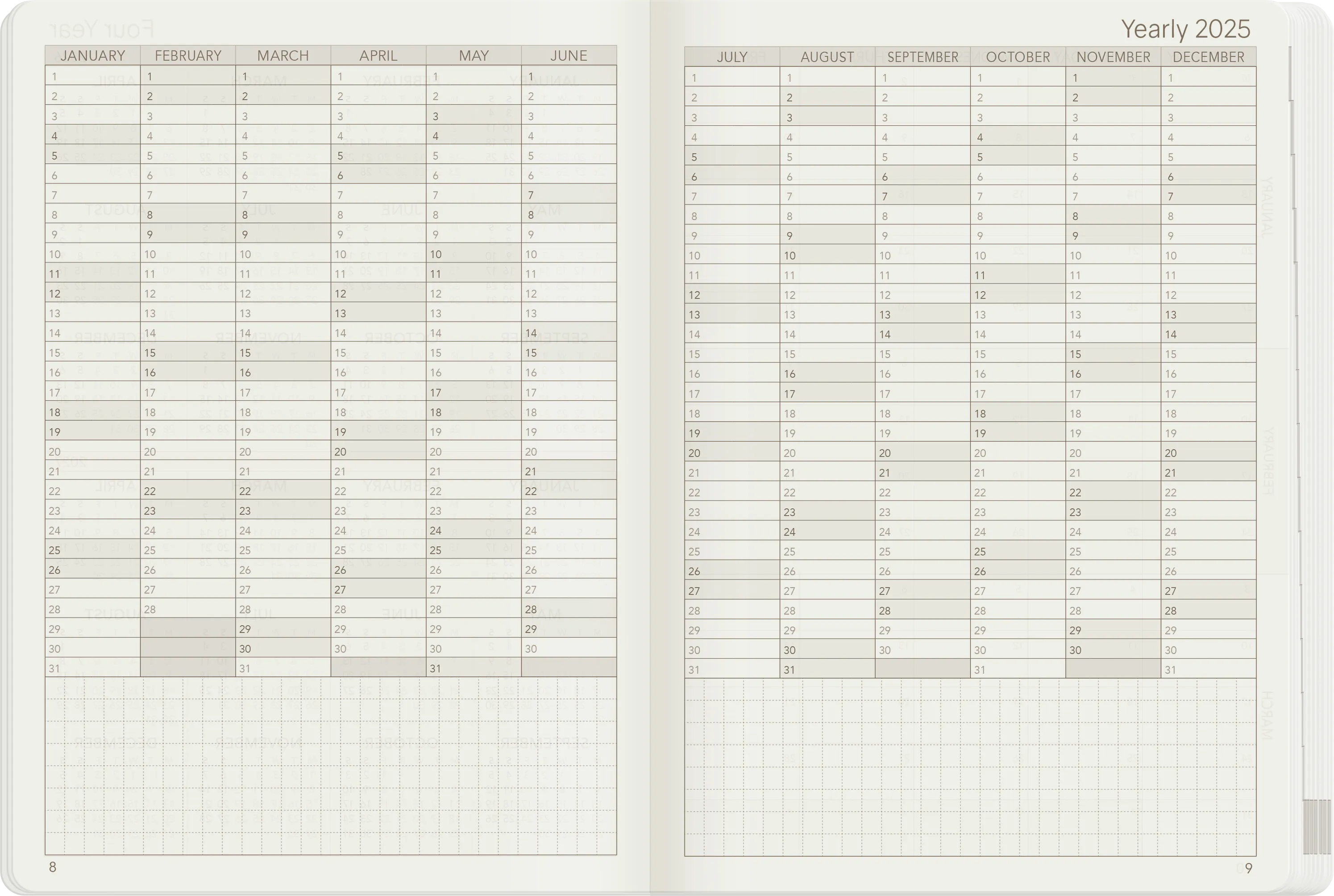 PRE-ORDER | 2025 B6 Weekly Planner | 52gsm Tomoe River Paper | All-in-One | Stacked Weekends