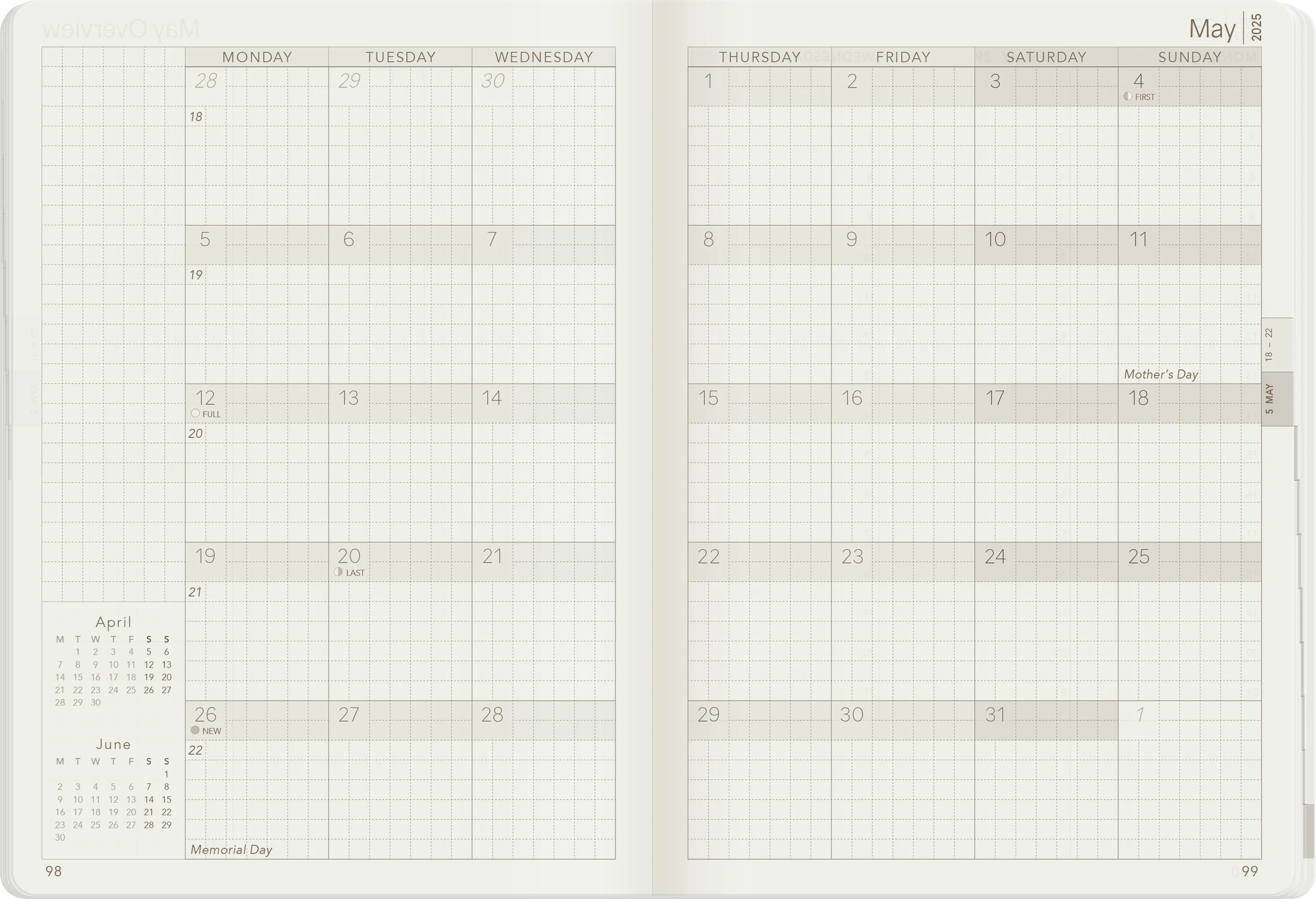 PRE-ORDER | 2025 B6 Weekly Planner | 52gsm Tomoe River Paper | Core | Stacked Weekends