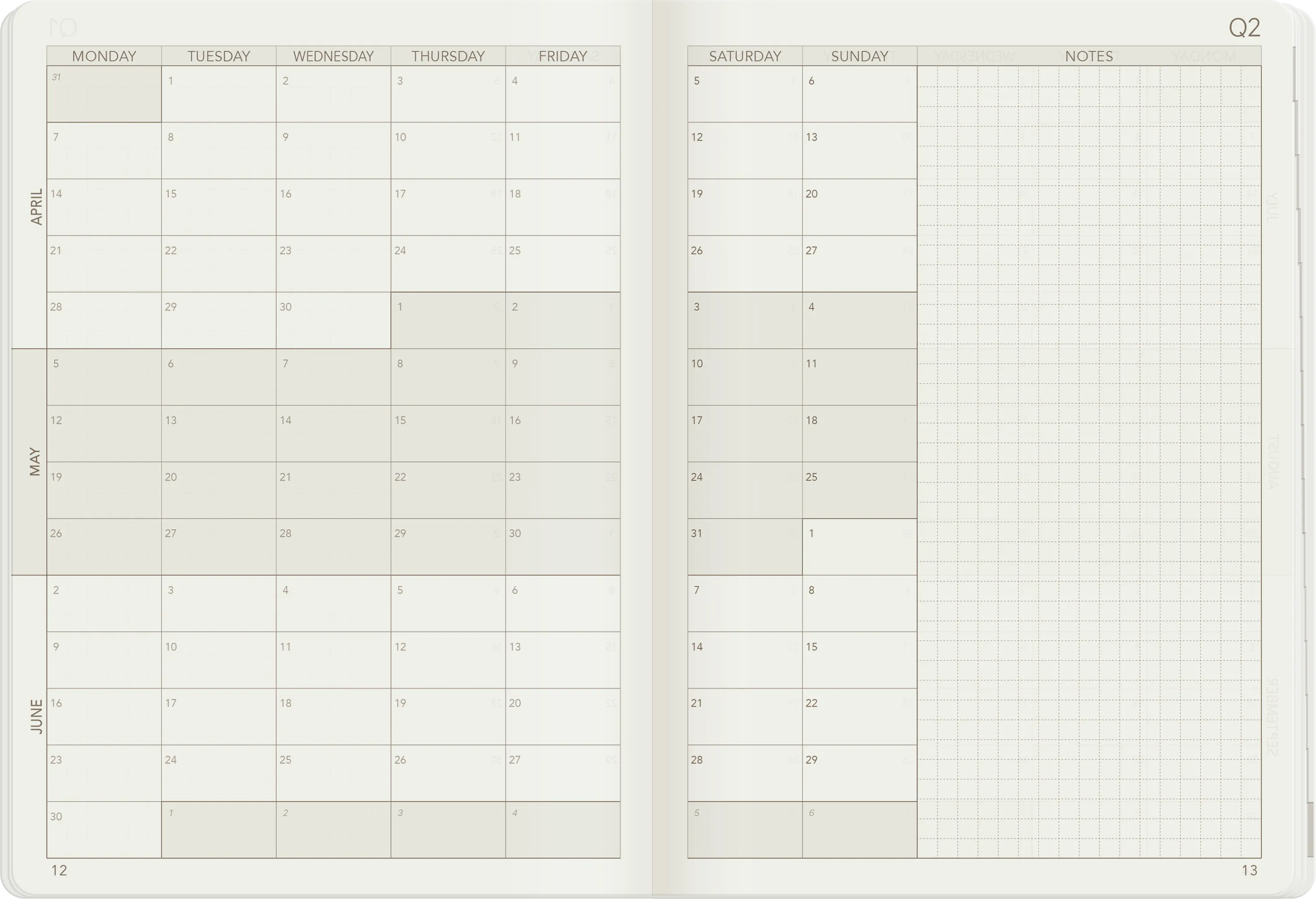 PRE-ORDER | 2025 B6 Weekly Planner | 52gsm Tomoe River Paper | Core | Stacked Weekends