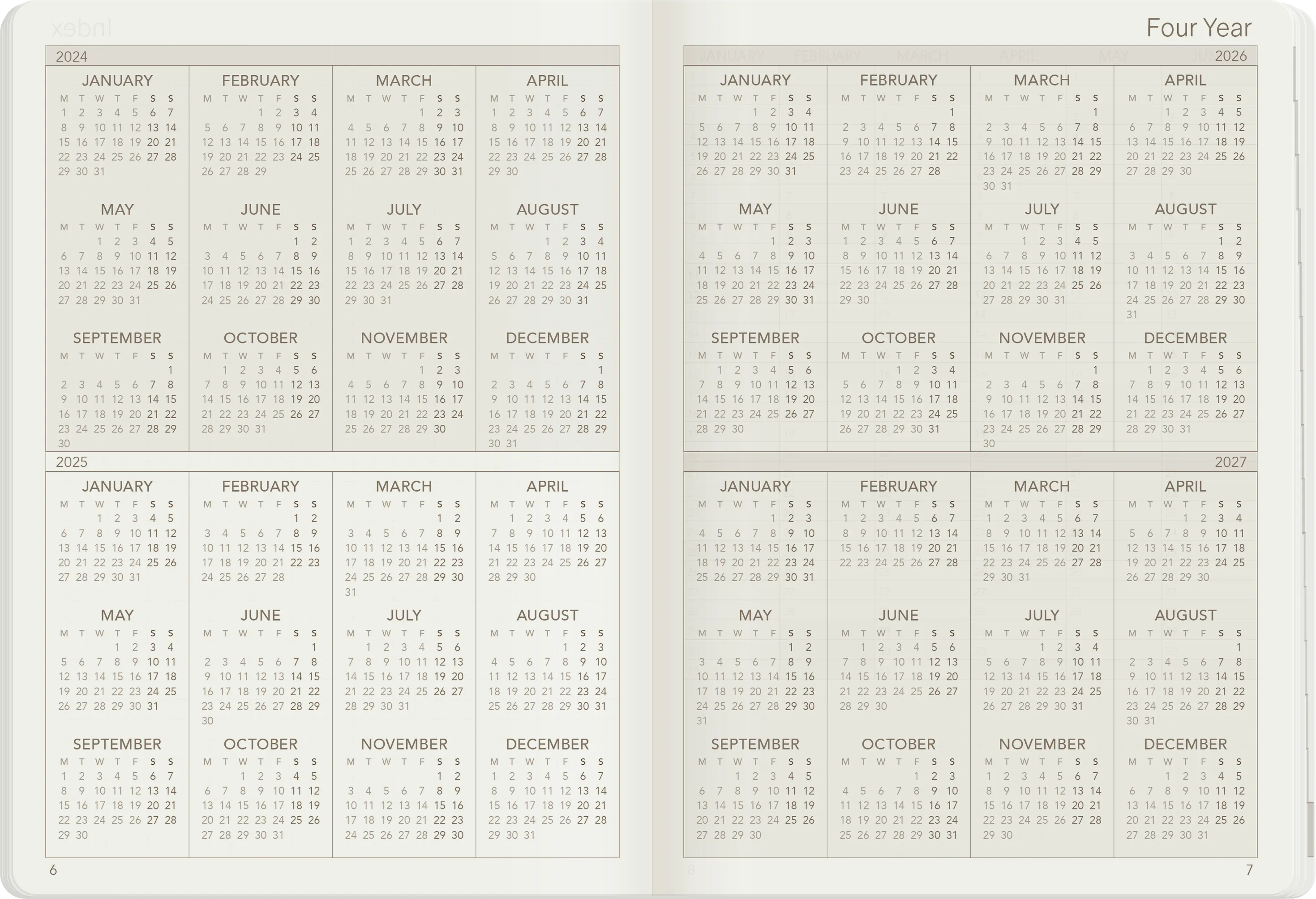 PRE-ORDER | 2025 B6 Weekly Planner | 52gsm Tomoe River Paper | Core | Stacked Weekends