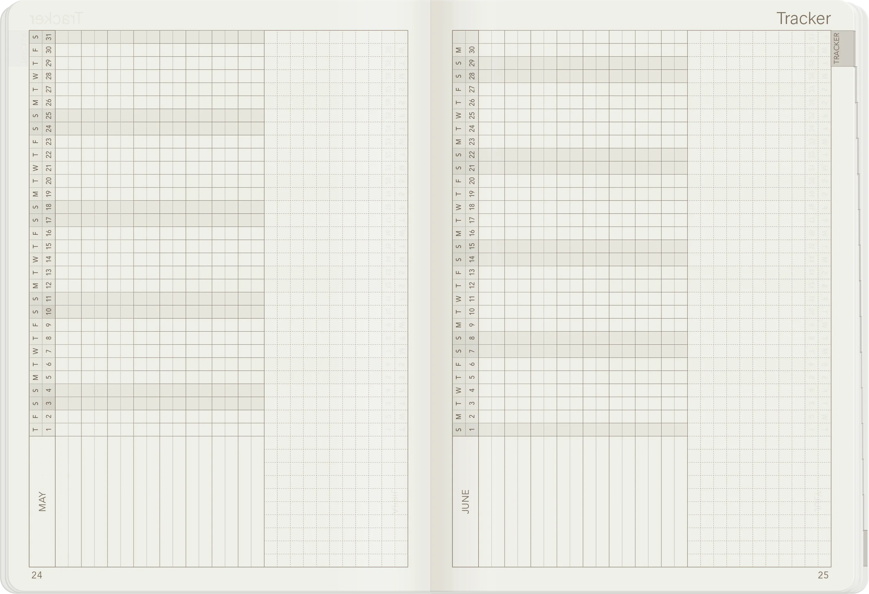 PRE-ORDER | 2025 B6 Weekly Planner | 52gsm Tomoe River Paper | Core | Stacked Weekends