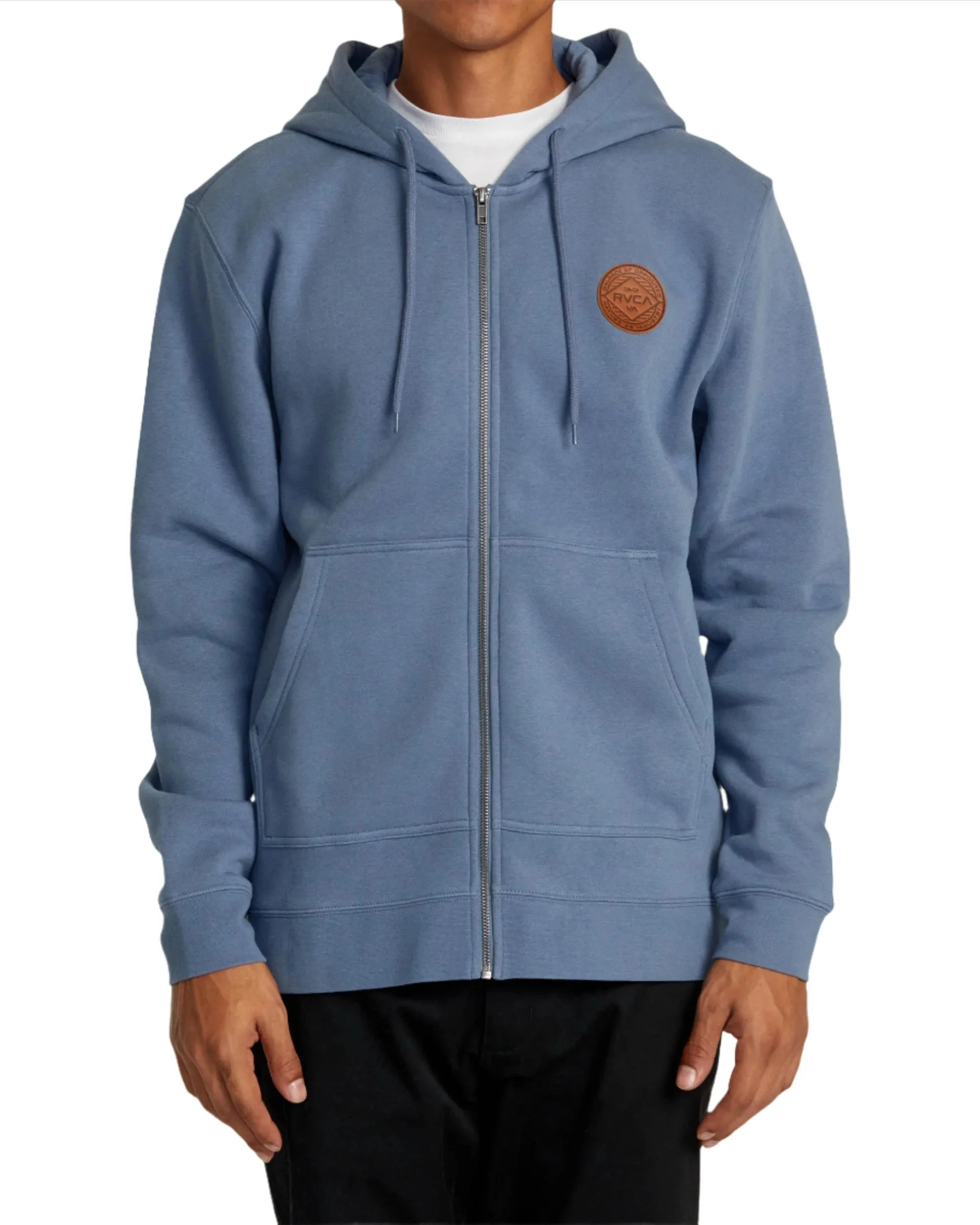 RVCA Mens Wordmark Full Zip Hoodie Sweatshirt