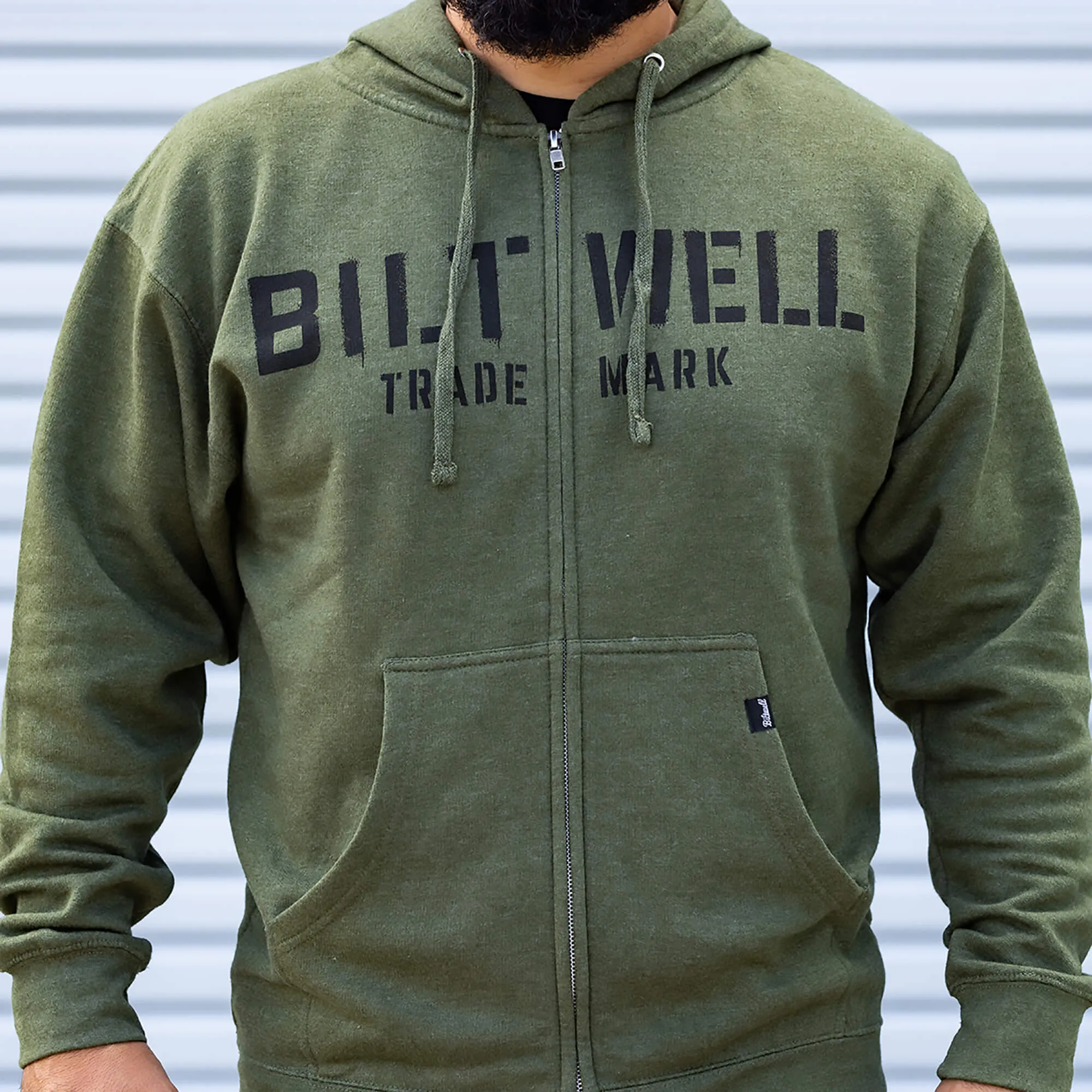 Stencil Zip-Up Hooded Sweatshirt