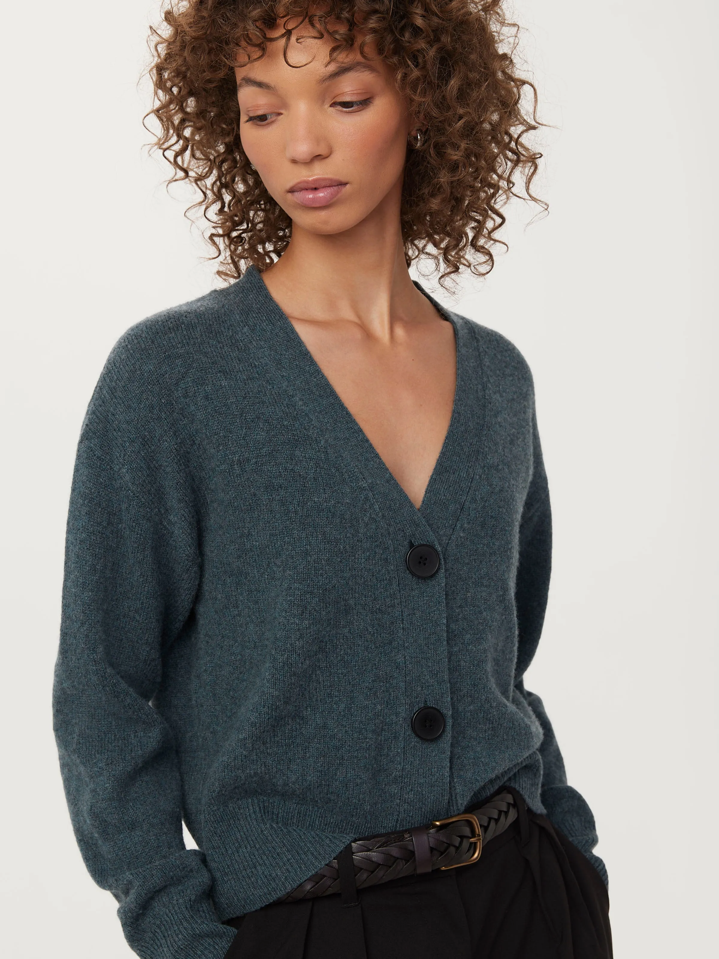 The Yak Wool Cardigan in Slate