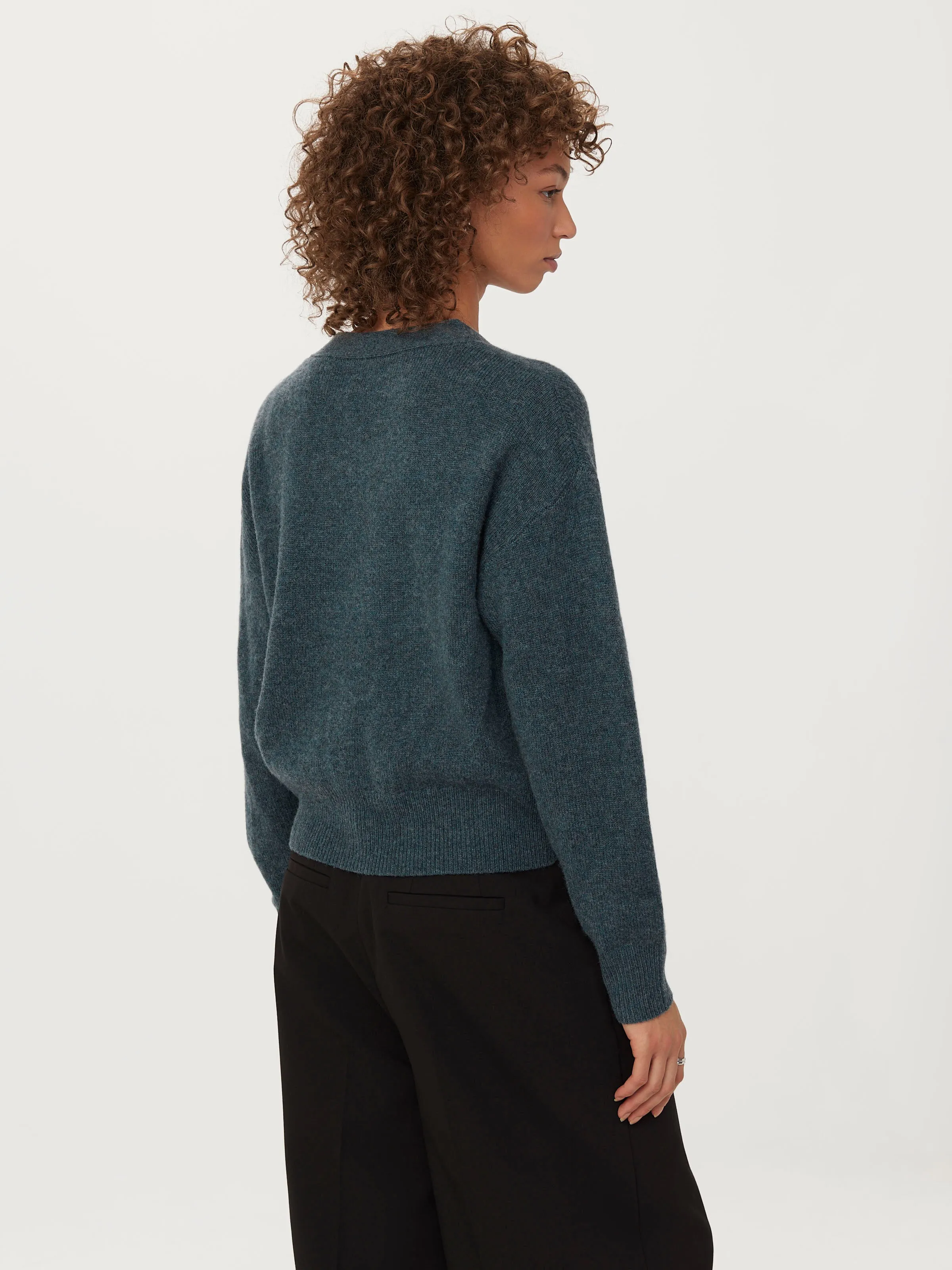 The Yak Wool Cardigan in Slate