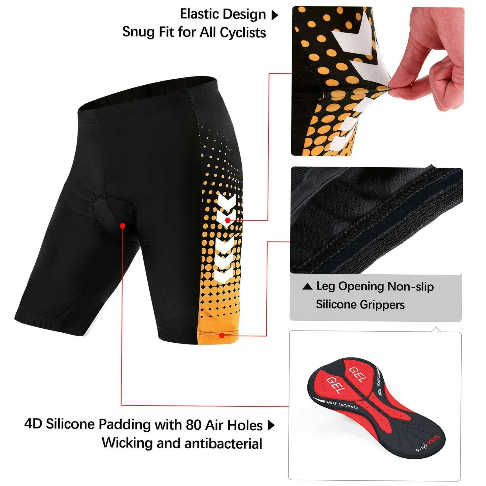 TOM SHOO Men's Summer Short Suits Cycling Set CyclingJersey with 5D Gel Padded Riding Shorts Quick Dry Breathable Cycling Jersey Set for Outdoor Sport Cycling Biking