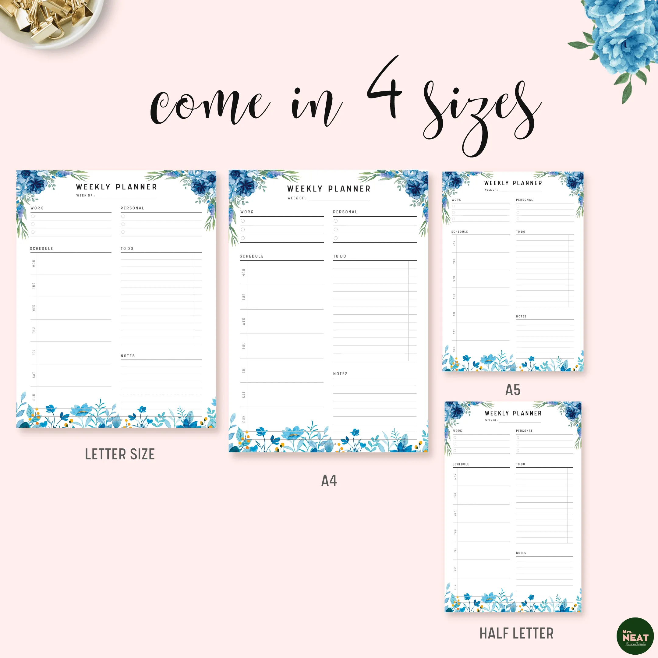 Weekly Planner Printable - M167/8