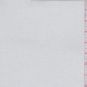 White/Pale Grey Mini Check Cotton Shirting Fabric