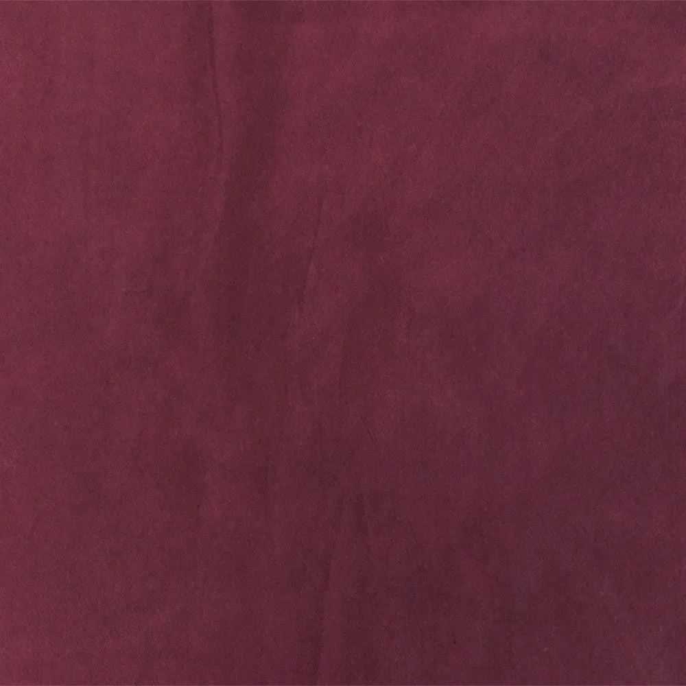 Wine Red Cupro Rayon Washed Twill Woven Fabric